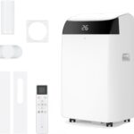 GarveeHome Mobile Klimaanlage 12000 BTU, 3-in-1 Klimagerät Mit Abluftschlauch, Leise, Digitaldisplay, Fernbedienung, 24h-Timer, Fenster-Installationsset, Für Räume Bis 51m²