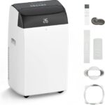 GarveeHome Mobile Klimaanlage 12000 BTU, 3-in-1 Klimagerät Mit Abluftschlauch, Leise, Digitaldisplay, Fernbedienung, 24h-Timer, Fenster-Installationsset, Für Räume Bis 51m²