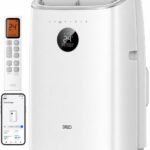 DREO Klimaanlage Mobil, 7.500 BTU Mobiles Klimagerät für Schlafzimmer & Büro, 3-in-1 Kühlen/Ventilieren/Entfeuchten, App-/Sprachsteuerung/Fernbedienung, drainagefrei, Fenster-Set, 2,5 L/h, AC318S