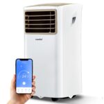 Comfee Mobiles Klimagerät Breezy Cool Pro 2.6,9000 BTU 2,6kW, Kühlen&Ventilieren&Entfeuchten,APP-Steuerung,Raumgröße bis 88m³(33㎡),Mobile Klimaanlage mit Abluftschlauch [Energieklasse A]