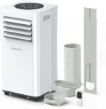 Klimaanlage Mobil 9000 BTU, Mobile Klimaanlage 4-in-1, Kühlung, Entfeuchtung und 2-Stufiger Belüftung, Mobiles Klimagerät mit Abluftschlauch, Digitalanzeige, 24h-Timer, Kühlfläche bis zu 88 m³(33㎡)