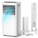 Klimageräte, 4-in-1 9000 BTU Mobile Klimaanlage für Räume bis zu 35 m² mit Luftkühler, Ventilator, Luftentfeuchter, Nachtmodus| Fernbedienung+ Timer+ Kindersicherung | AUTO Klimaanlage Mobil