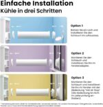 Comfee Mobiles Klimagerät Breezy Cool Pro 2.6,9000 BTU 2,6kW, Kühlen&Ventilieren&Entfeuchten,APP-Steuerung,Raumgröße bis 88m³(33㎡),Mobile Klimaanlage mit Abluftschlauch [Energieklasse A]