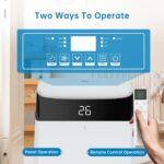 GarveeHome Mobile Klimaanlage 12000 BTU, 3-in-1 Klimagerät Mit Abluftschlauch, Leise, Digitaldisplay, Fernbedienung, 24h-Timer, Fenster-Installationsset, Für Räume Bis 51m²