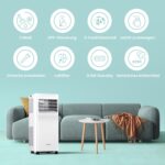 Comfee Mobiles Klimagerät Breezy Cool Pro 2.6,9000 BTU 2,6kW, Kühlen&Ventilieren&Entfeuchten,APP-Steuerung,Raumgröße bis 88m³(33㎡),Mobile Klimaanlage mit Abluftschlauch [Energieklasse A]
