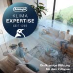 De'Longhi Pinguino PAC EX105 Mobiles Klimagerät mit EcoRealFeel-Technologie, 10.000 BTU/h, für Räume bis 100m³, Entfeuchtungs- & Ventilationsfunktion, 24h-Timer, Energieeffizienzklasse A+++, Weiß