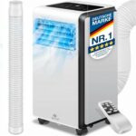KESSER® Klimaanlage Mobiles Klimagerät 4in1 kühlen | Luftentfeuchter lüften | Ventilator 9000 BTU/h 1005W | Mobil Klima mit Montagematerial, Fernbedienung & Timer | Nachtmodus & 360° Rollen