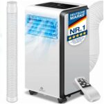 KESSER® Klimaanlage Mobiles Klimagerät 4in1 kühlen | Luftentfeuchter lüften | Ventilator 9000 BTU/h 1005W | Mobil Klima mit Montagematerial, Fernbedienung & Timer | Nachtmodus & 360° Rollen